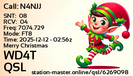 QSL Card for WD4T QSO with N4NJJ