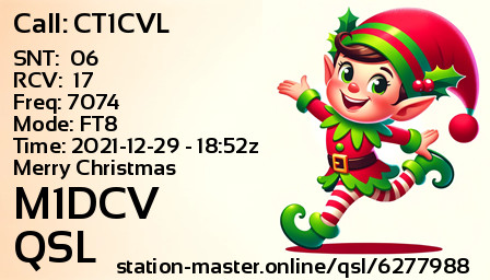 QSL Card for M1DCV QSO with CT1CVL