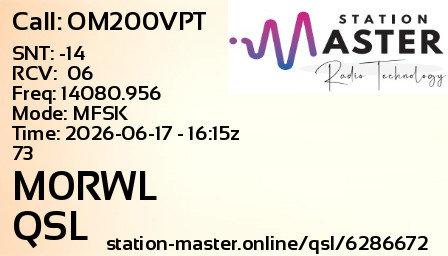 QSL Card for M0RWL QSO with OM200VPT