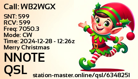 QSL Card for NN0TE QSO with WB2WGX