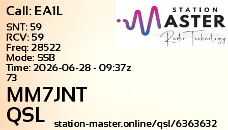 QSL Card for MM7JNT QSO with EA1L