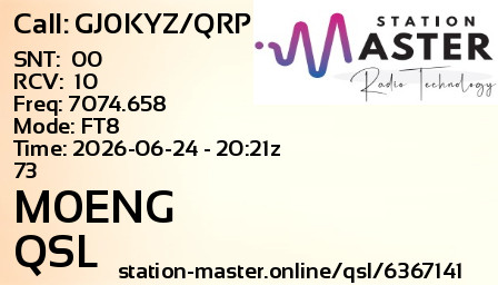QSL Card for M0ENG QSO with GJ0KYZ/QRP