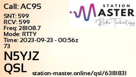 QSL Card for N5YJZ QSO with AC9S