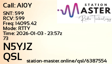 QSL Card for N5YJZ QSO with AI0Y