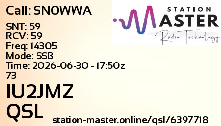 QSL Card for IU2JMZ QSO with SN0WWA