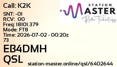 QSL Card for EB4DMH QSO with K2K