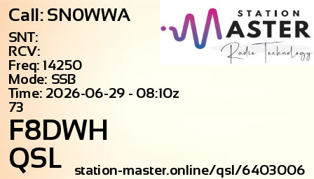 QSL Card for F8DWH QSO with SN0WWA