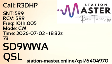 QSL Card for SD9WWA QSO with R3DHP