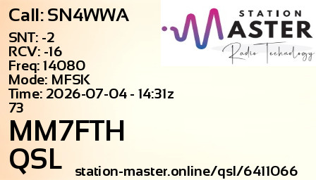 QSL Card for MM7FTH QSO with SN4WWA