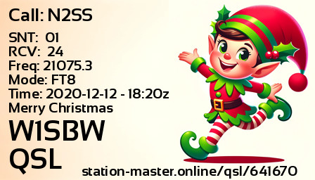QSL Card for W1SBW QSO with N2SS