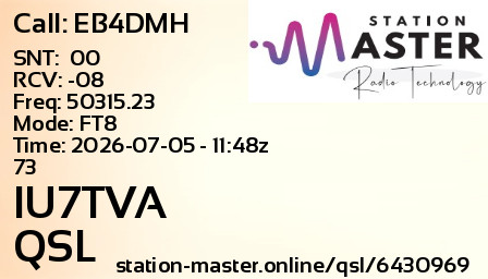 QSL Card for IU7TVA QSO with EB4DMH