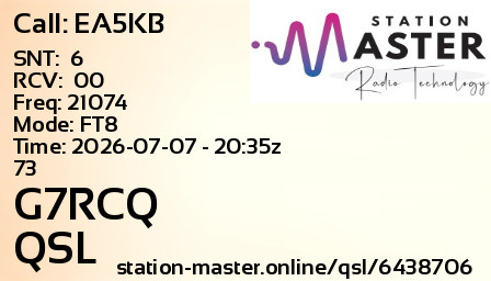 QSL Card for G7RCQ QSO with EA5KB