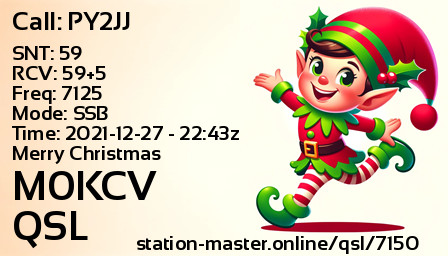 QSL Card for M0KCV QSO with PY2JJ