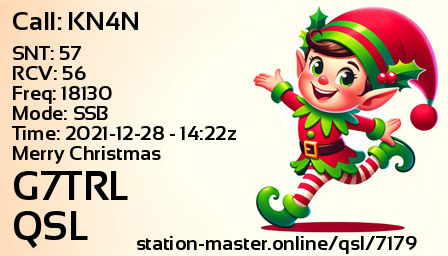 QSL Card for G7TRL QSO with KN4N