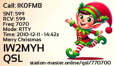 QSL Card for IW2MYH QSO with IK0FMB