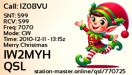 QSL Card for IW2MYH QSO with IZ0BVU
