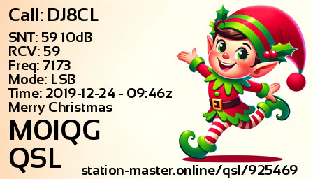 QSL Card for M0IQG QSO with DJ8CL