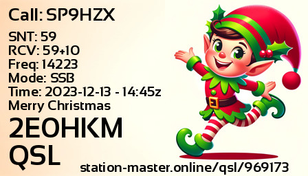QSL Card for 2E0HKM QSO with SP9HZX