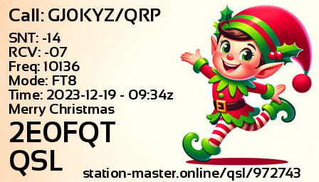 QSL Card for 2E0FQT QSO with GJ0KYZ/QRP