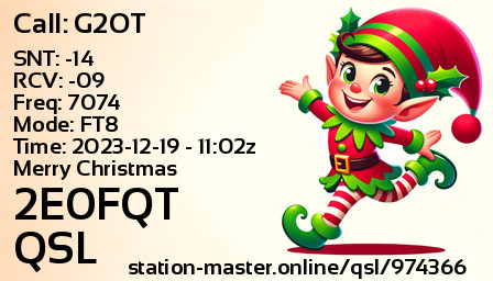 QSL Card for 2E0FQT QSO with G2OT