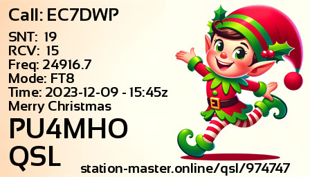 QSL Card for PU4MHO QSO with EC7DWP
