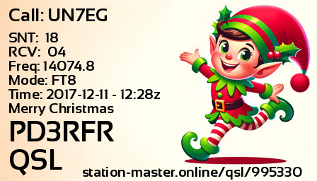 QSL Card for PD3RFR QSO with UN7EG