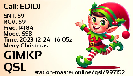 QSL Card for G1MKP QSO with ED1DJ