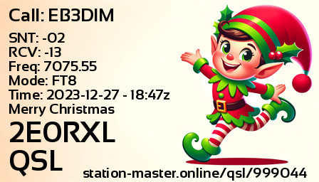 QSL Card for 2E0RXL QSO with EB3DIM